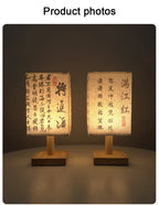 Lampe de Bureau Style Japonais – 3 Modèles, Lumière Chaude, Bois et Tissu