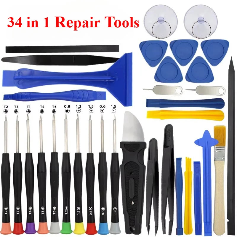 Kit Outils de Réparation Électronique – 15 / 27 / 34 Pièces, Smartphone et Console