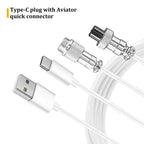 Câble Torsadé USB-C pour Clavier Mécanique – Connecteur Aéronautique, 5 Coloris