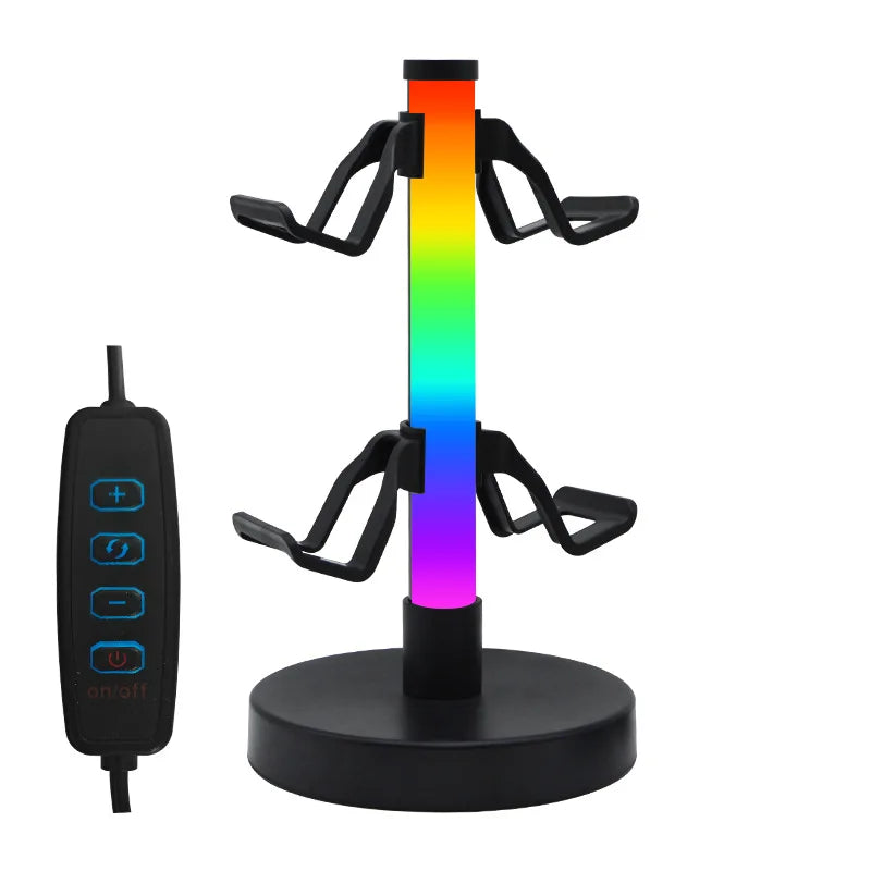 Lampe RGB Réactive à la Musique avec Support Casque / Manette – Déco Gaming