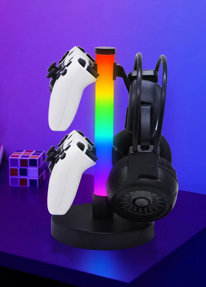 Lampe RGB Réactive à la Musique avec Support Casque / Manette – Déco Gaming