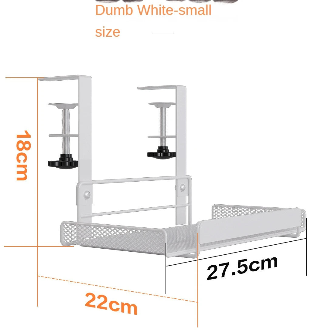 Support Câbles Sous Bureau Sans Perçage – Métal, Format S / L, Noir ou Blanc