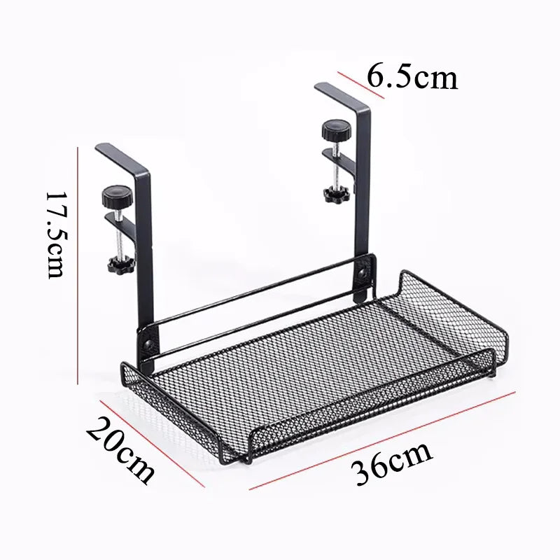 Support Câbles Sous Bureau Sans Perçage – Métal, Format S / L, Noir ou Blanc