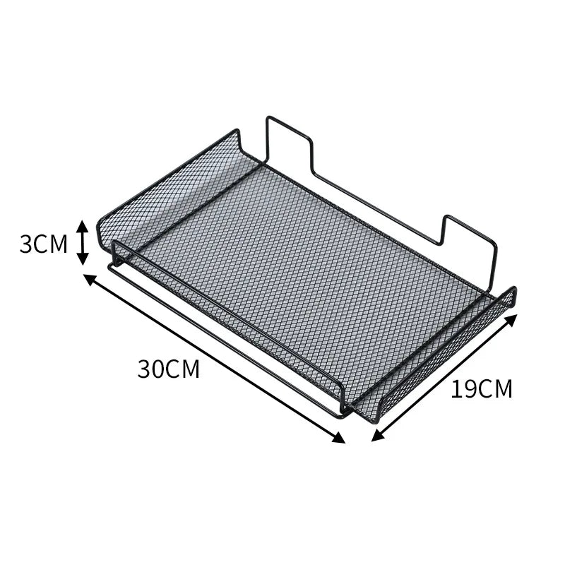 Support Câbles Sous Bureau Sans Perçage – Métal, Format S / L, Noir ou Blanc