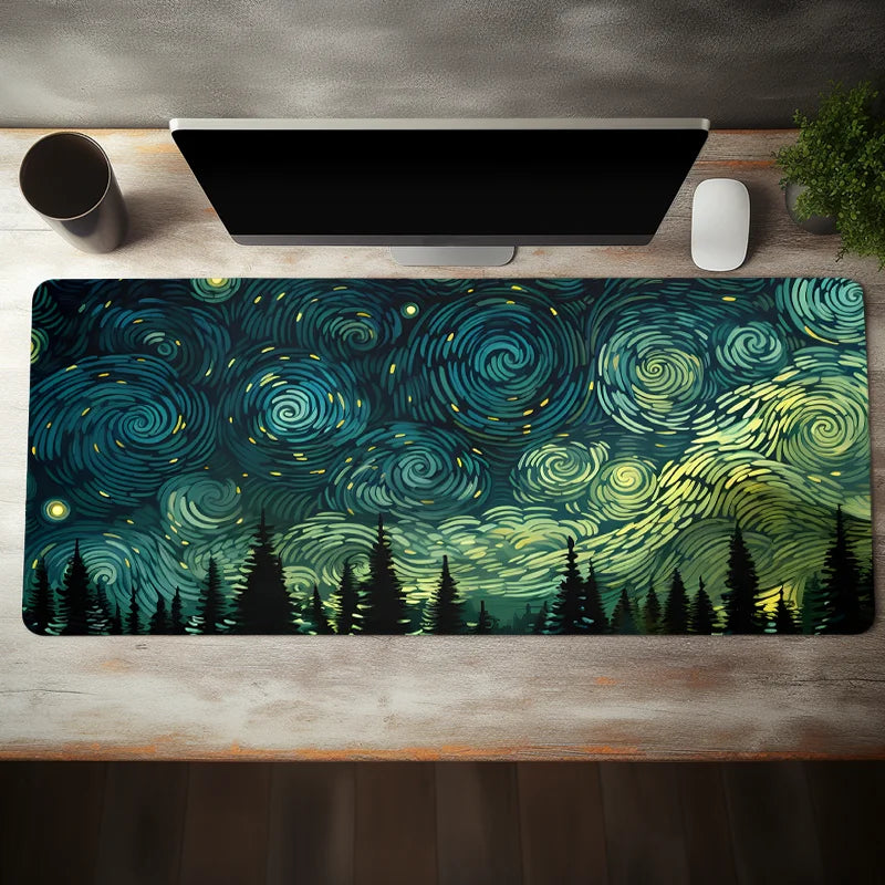 Tapis de Souris Nuit Étoilée – Format 400x800 / 400x900, Épaisseur 2mm ou 3mm