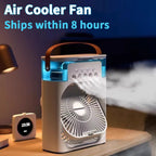 Ventilateur 3-en-1 Rafraîchisseur d'Air Portable avec Veilleuse LED