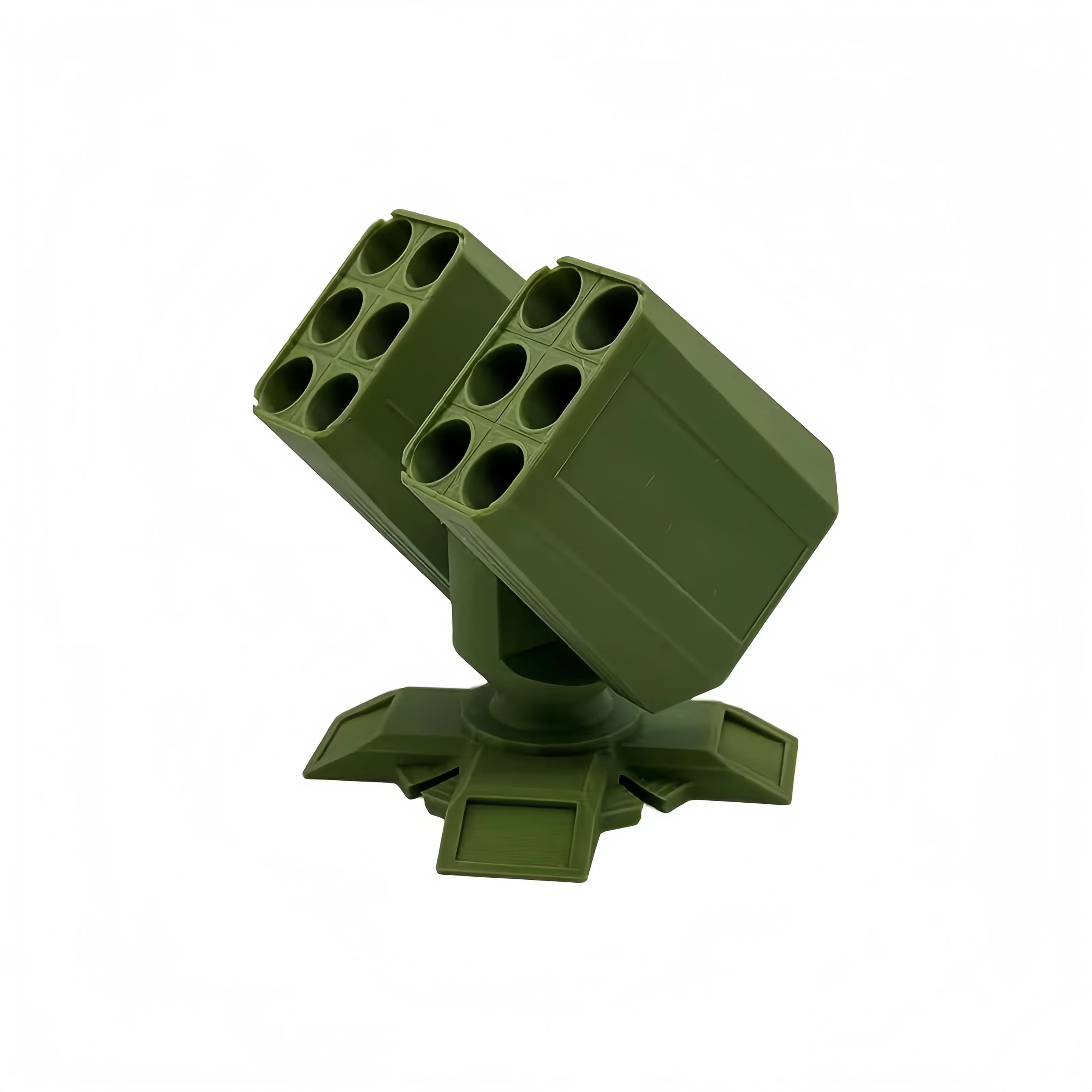 Porte-Stylos Lance-Missiles 3D – 12 Emplacements, Noir ou Vert, Déco Bureau