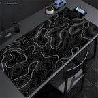 Tapis de Souris XL / XXL – Design Abstrait, Bords Surpiqués, 2mm ou 3mm