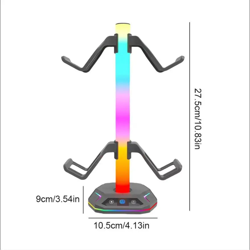 Lampe RGB Réactive à la Musique avec Support Casque / Manette – Déco Gaming