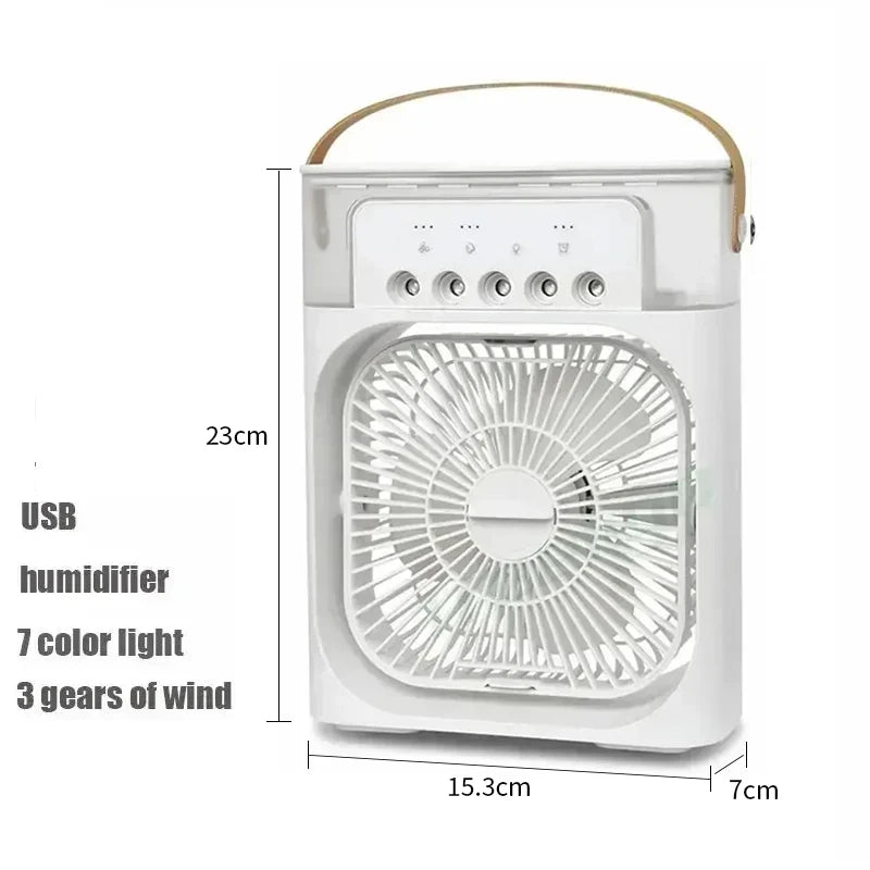 Ventilateur 3-en-1 Rafraîchisseur d'Air Portable avec Veilleuse LED