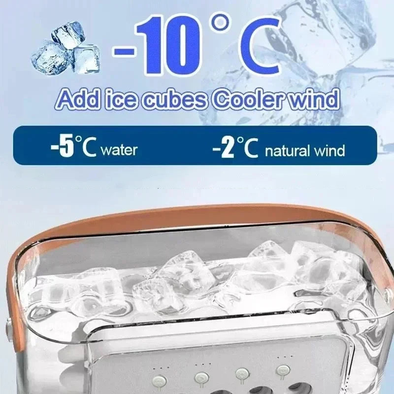 Ventilateur 3-en-1 Rafraîchisseur d'Air Portable avec Veilleuse LED