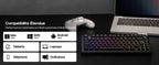Clavier Mécanique 75% AULA F75 AZERTY – Sans Fil Bluetooth / 2.4G / USB-C