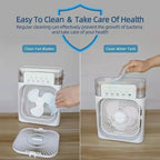 Ventilateur 3-en-1 Rafraîchisseur d'Air Portable avec Veilleuse LED