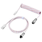 Câble Torsadé USB-C pour Clavier Mécanique – Connecteur Aéronautique, 5 Coloris