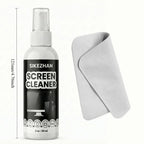 Kit Nettoyage Écran Spray + Microfibre – Compatible PC, Téléphone, TV, Tablette