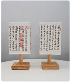 Lampe de Bureau Style Japonais – 3 Modèles, Lumière Chaude, Bois et Tissu