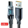 Câble Charge Rapide 120W avec Affichage Numérique – USB-C / USB-A, 1m ou 2m
