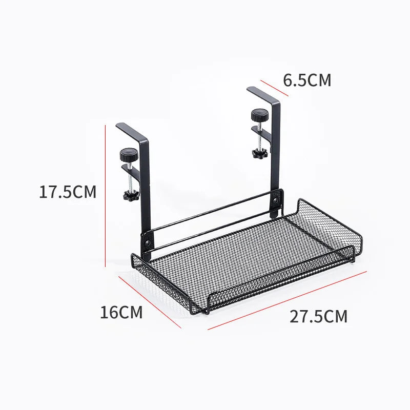 Support Câbles Sous Bureau Sans Perçage – Métal, Format S / L, Noir ou Blanc