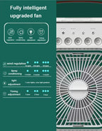 Ventilateur 3-en-1 Rafraîchisseur d'Air Portable avec Veilleuse LED