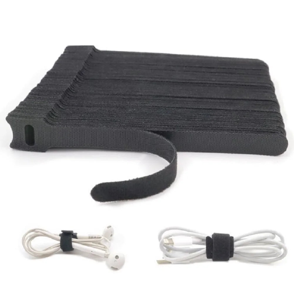 Attaches-Câbles Réutilisables Nylon – Lot de 50, Gestion de Câbles Bureau