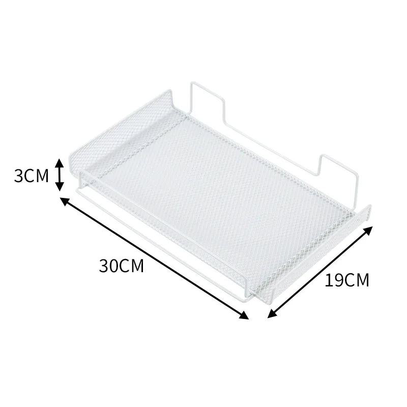 Support Câbles Sous Bureau Sans Perçage – Métal, Format S / L, Noir ou Blanc