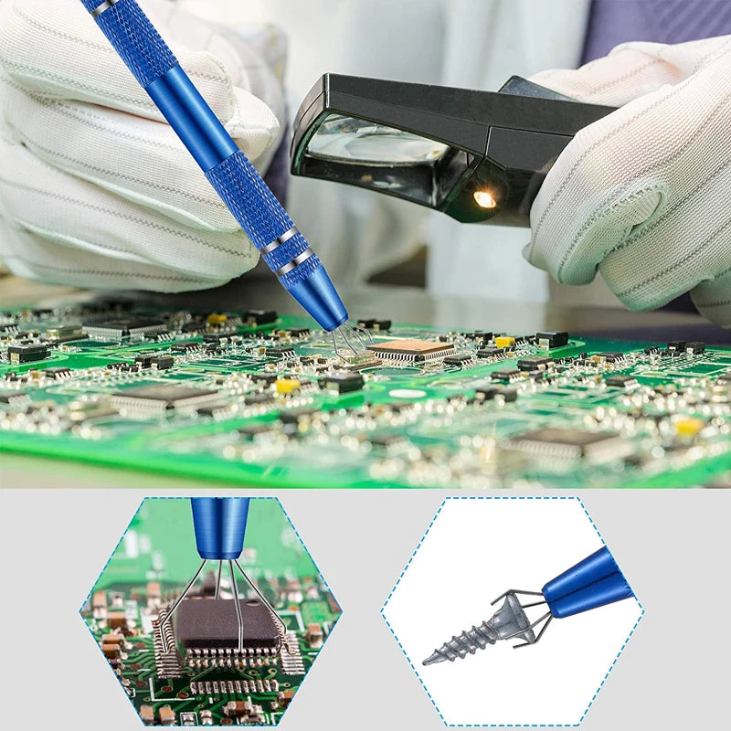 Extracteur à Griffes 4 Pointes – Outil Précision Composants Électroniques