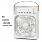 Ventilateur 3-en-1 Rafraîchisseur d'Air Portable avec Veilleuse LED
