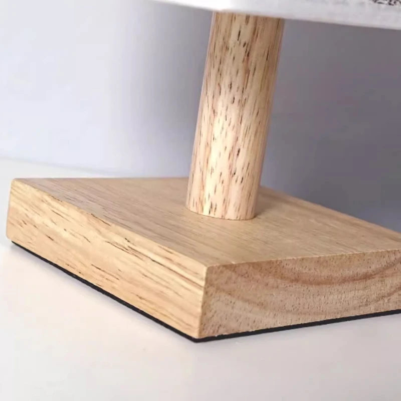 Lampe de Bureau Style Japonais – 3 Modèles, Lumière Chaude, Bois et Tissu