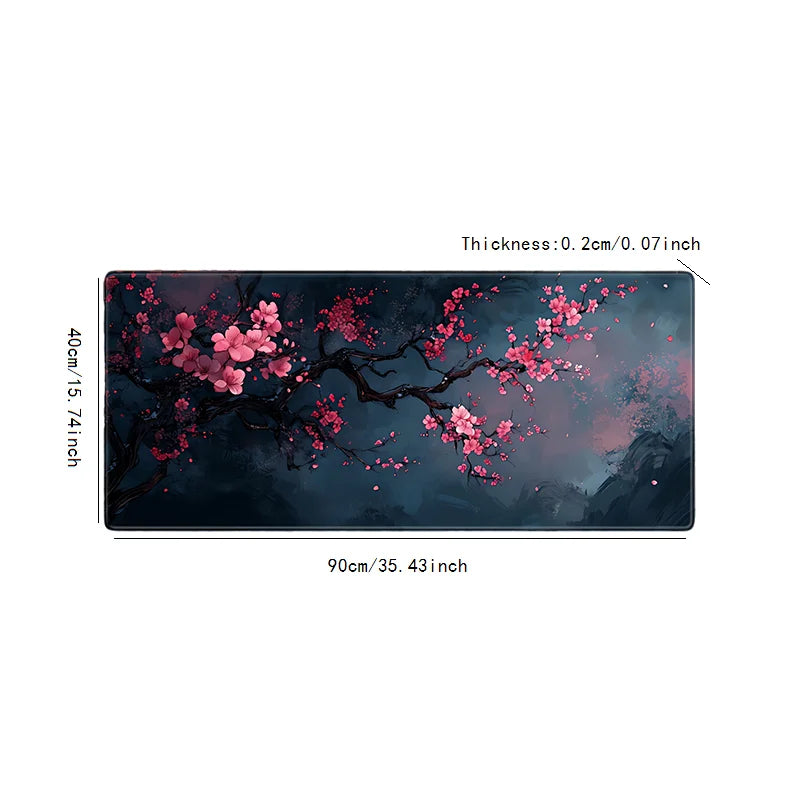 Tapis de Souris Fleurs de Cerisiers – Format S / L / XL, Style Japonais