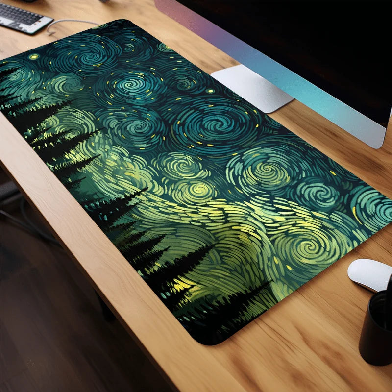 Tapis de Souris Nuit Étoilée – Format 400x800 / 400x900, Épaisseur 2mm ou 3mm