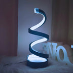 Lampe de Bureau Design Spirale – Lumière Chaude, Alimentation USB, Déco Moderne