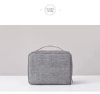 Sac de Rangement Multi-Usage – Câbles, Chargeurs, Accessoires, Cuir Noir / Gris