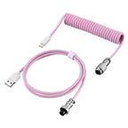 Câble Torsadé USB-C pour Clavier Mécanique – Connecteur Aéronautique, 5 Coloris