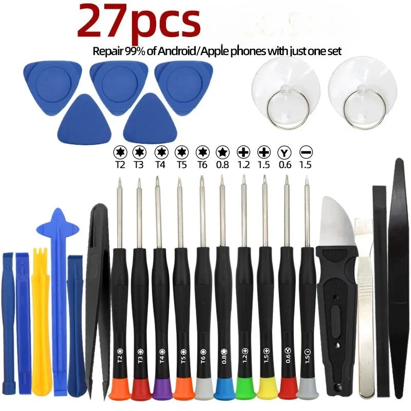 Kit Outils de Réparation Électronique – 15 / 27 / 34 Pièces, Smartphone et Console