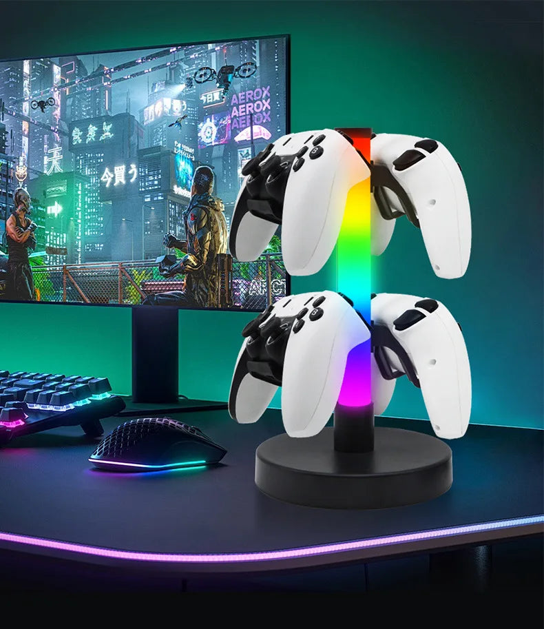 Lampe RGB Réactive à la Musique avec Support Casque / Manette – Déco Gaming
