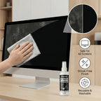 Kit Nettoyage Écran Spray + Microfibre – Compatible PC, Téléphone, TV, Tablette