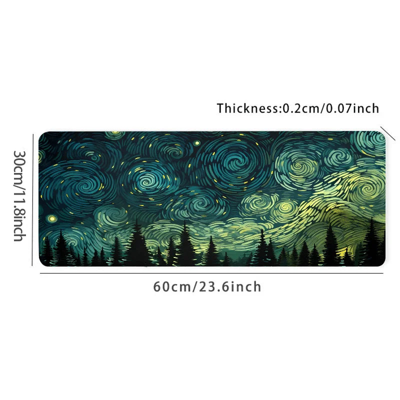 Tapis de Souris Nuit Étoilée – Format 400x800 / 400x900, Épaisseur 2mm ou 3mm