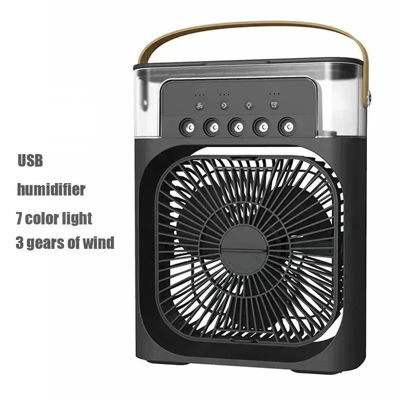 Ventilateur 3-en-1 Rafraîchisseur d'Air Portable avec Veilleuse LED