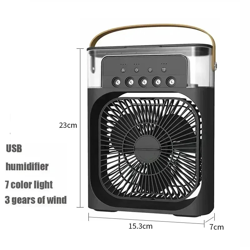 Ventilateur 3-en-1 Rafraîchisseur d'Air Portable avec Veilleuse LED